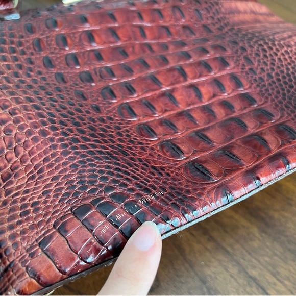 Brahmin vintage Medium Asher Melbourne Croc Embossed Leather tote handbag - Picture 12 of 13